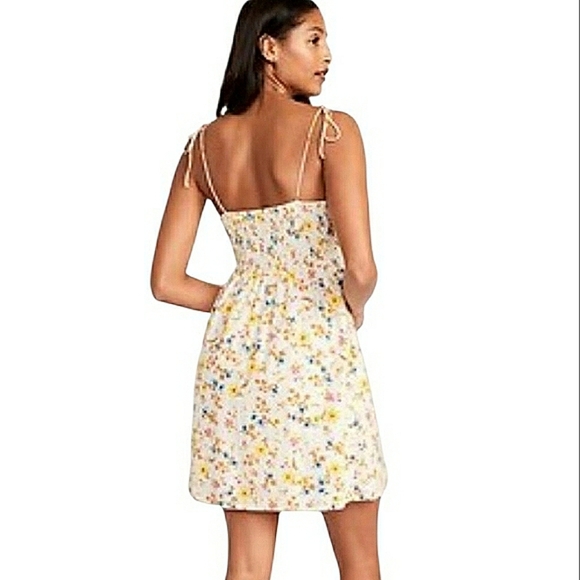 Old Navy Floral Spaghetti Strap Dress Pockets Linen Sustainable Flirty Feminine - Picture 14 of 15